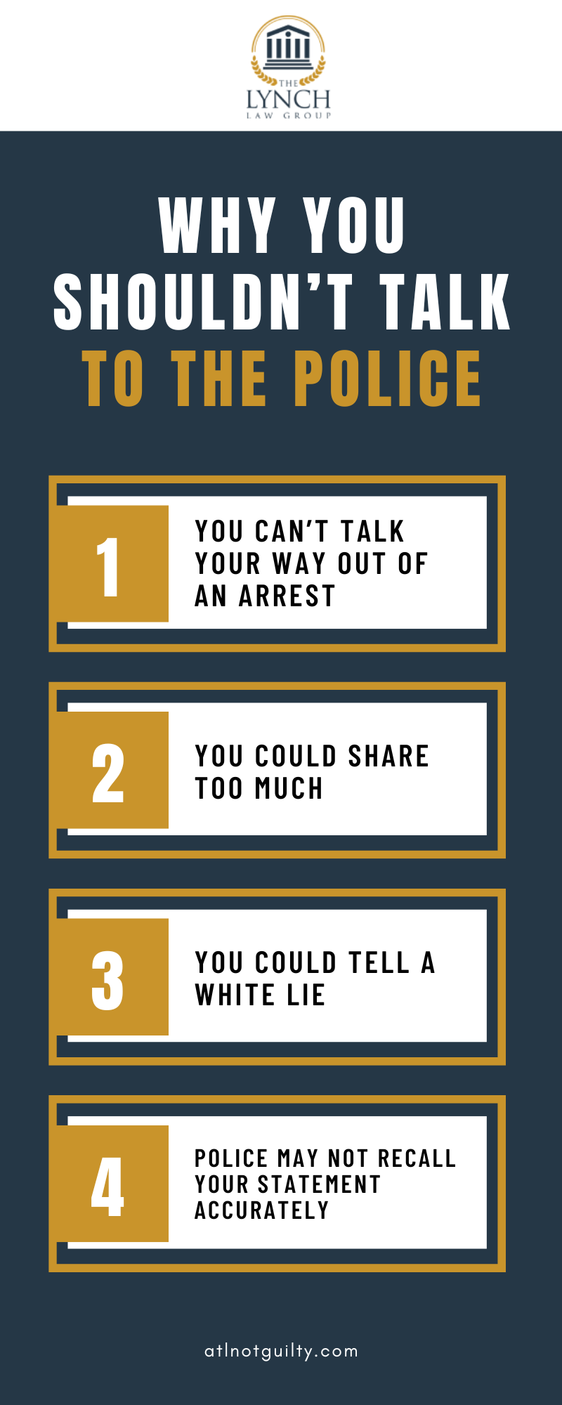 Why You Shouldn't Talk To The Police Infographic